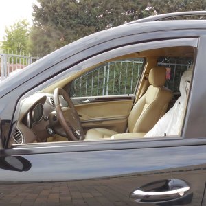 Mercedes M Class Wind Deflector - Omac - Acrylic 2 Pcs - Black Smoke - '06-'11 Mercedes M Class Wind Deflector - Omac - Acrylic 2 Pcs - Black Smoke - '06-'11